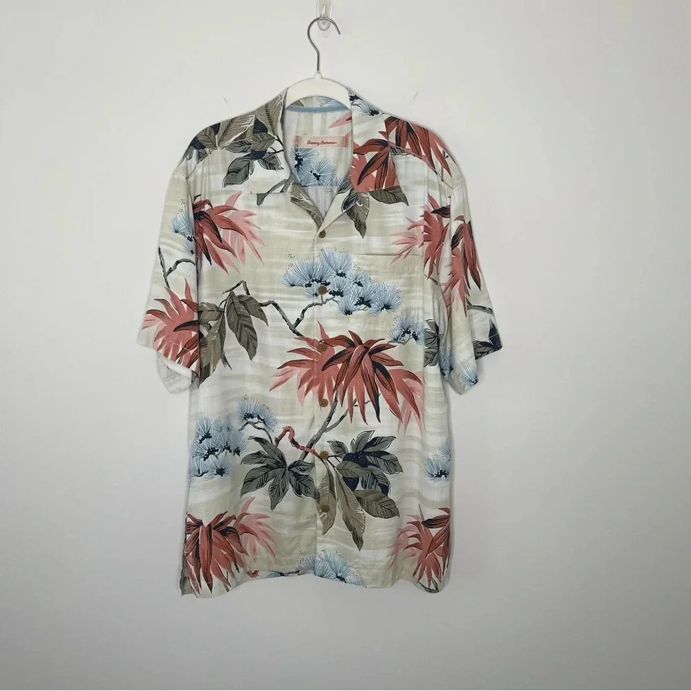 Tommy Bahama Men’s Silk Camp Shirt vacation resort wear
